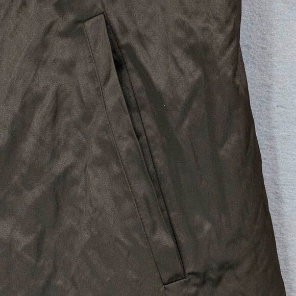 Chico's Jacket Womens 1 Med 8 Chocolate Brown Crinkle 3/4 Sleeve Mob Wife - Picture 4 of 11